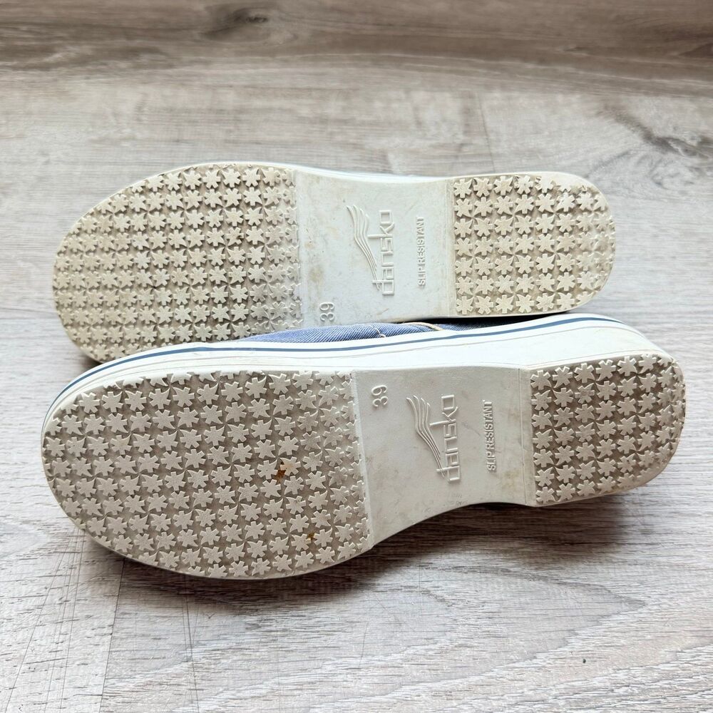 DANSKO Vegan Volley Blue Canvas Clogs Slip-on Shoes
Size 39 - Picture 10 of 11